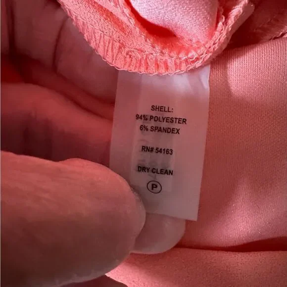 Tommy Hilfiger Scuba Crepe Grommet Top Pocket Coral Dress Womans Sz 12 MSRP $99 - Picture 4 of 4